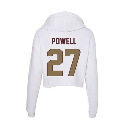 Texas State - NCAA Football : Cordarian Powell - Women's Crop Fleece Hoodie-1
