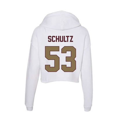 Texas State - NCAA Football : Cam Schultz - Women's Crop Fleece Hoodie-1