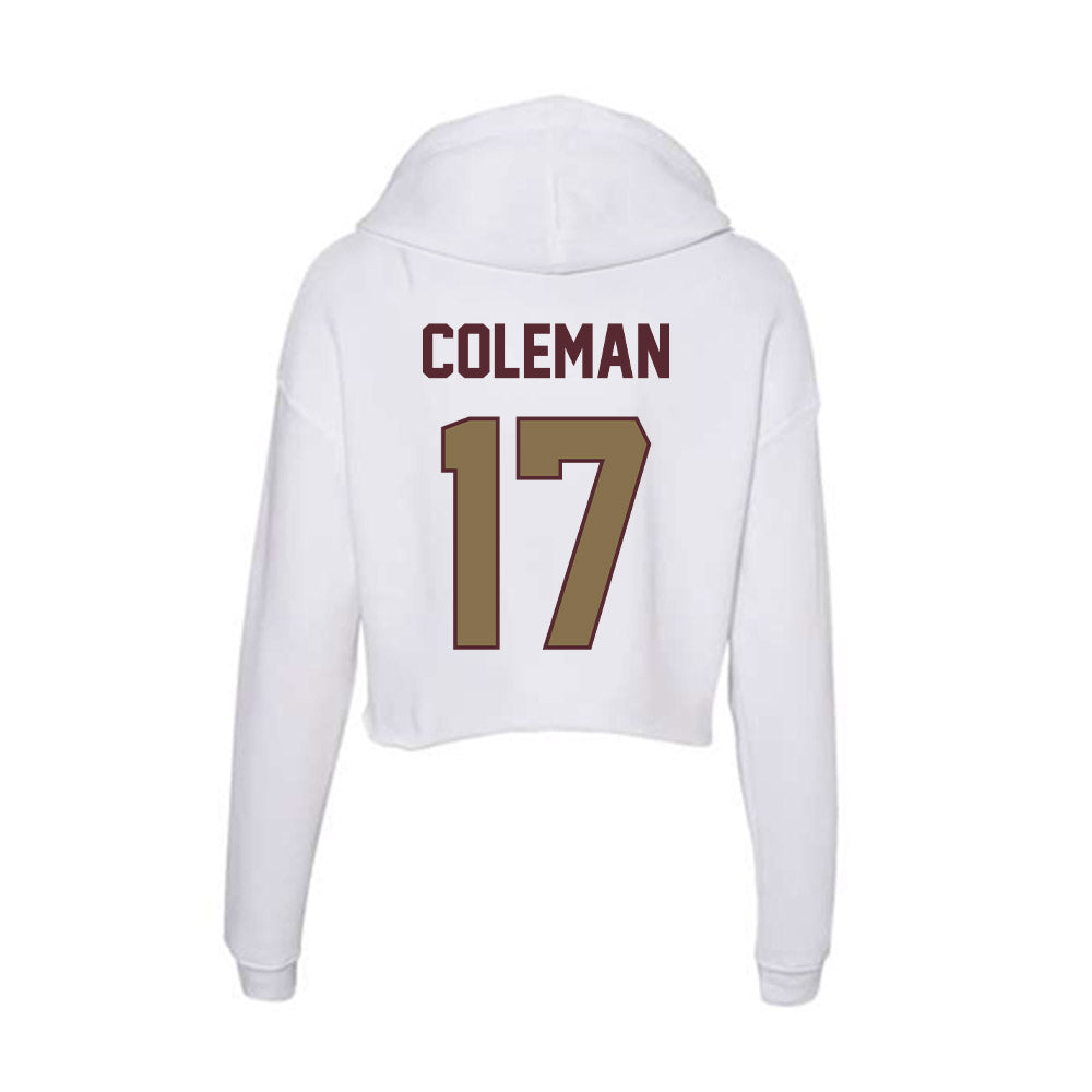 Texas State - NCAA Softball : Aiyana Coleman - Women's Crop Fleece Hoodie-1