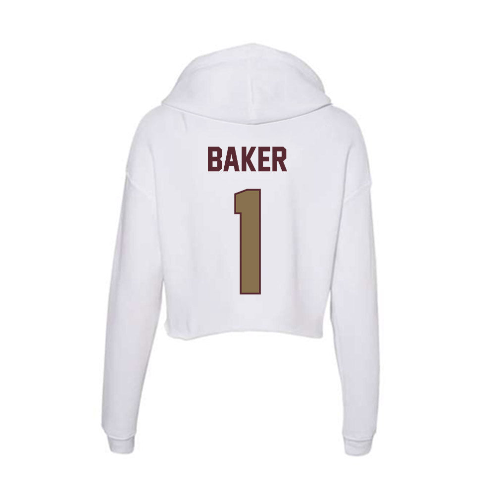 Texas State - NCAA Softball : Emilee Baker - Women's Crop Fleece Hoodie-1