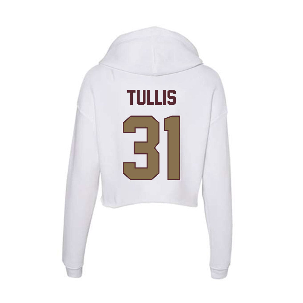 Texas State - NCAA Women's Basketball : Tiffany Tullis - Women's Crop Fleece Hoodie-1