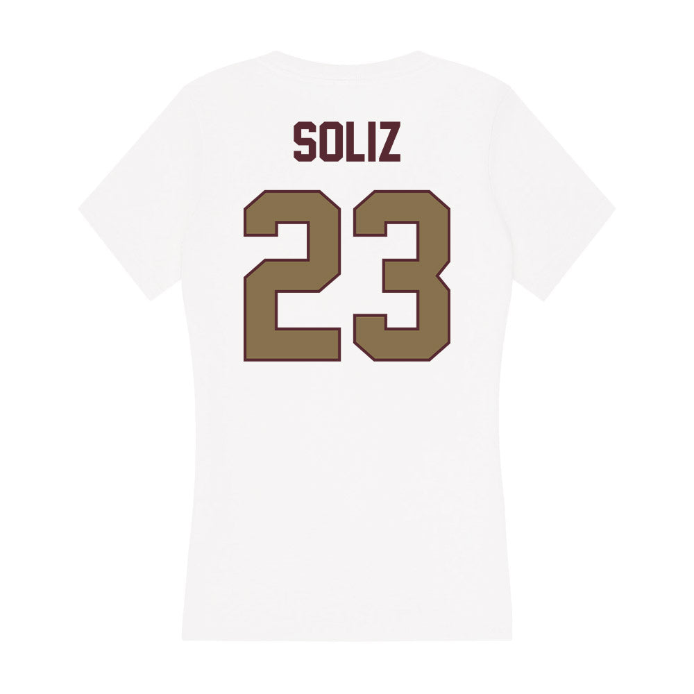 Texas State - NCAA Softball : Analisa Soliz - Women's V-Neck T-Shirt-1