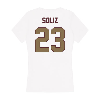 Texas State - NCAA Softball : Analisa Soliz - Women's V-Neck T-Shirt-1