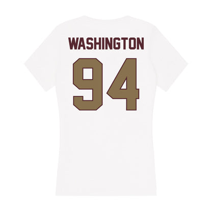 Texas State - NCAA Football : Kamren Washington - Women's V-Neck T-Shirt-1