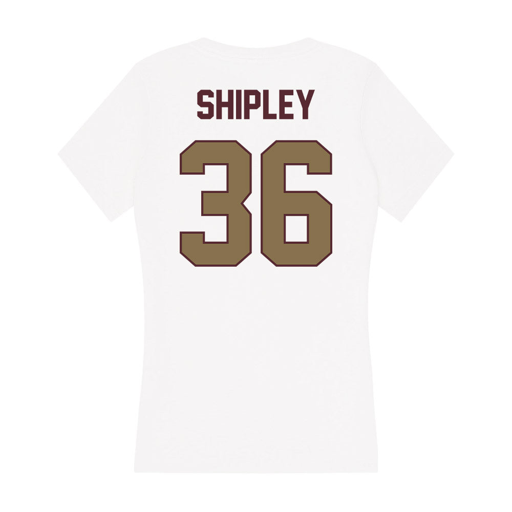 Texas State - NCAA Football : Mason Shipley - Women's V-Neck T-Shirt-1