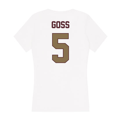 Texas State - NCAA Women's Soccer : Madi Goss - Women's V-Neck T-Shirt-1