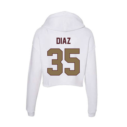 Texas State - NCAA Baseball : Colby Diaz - Women's Crop Fleece Hoodie-1