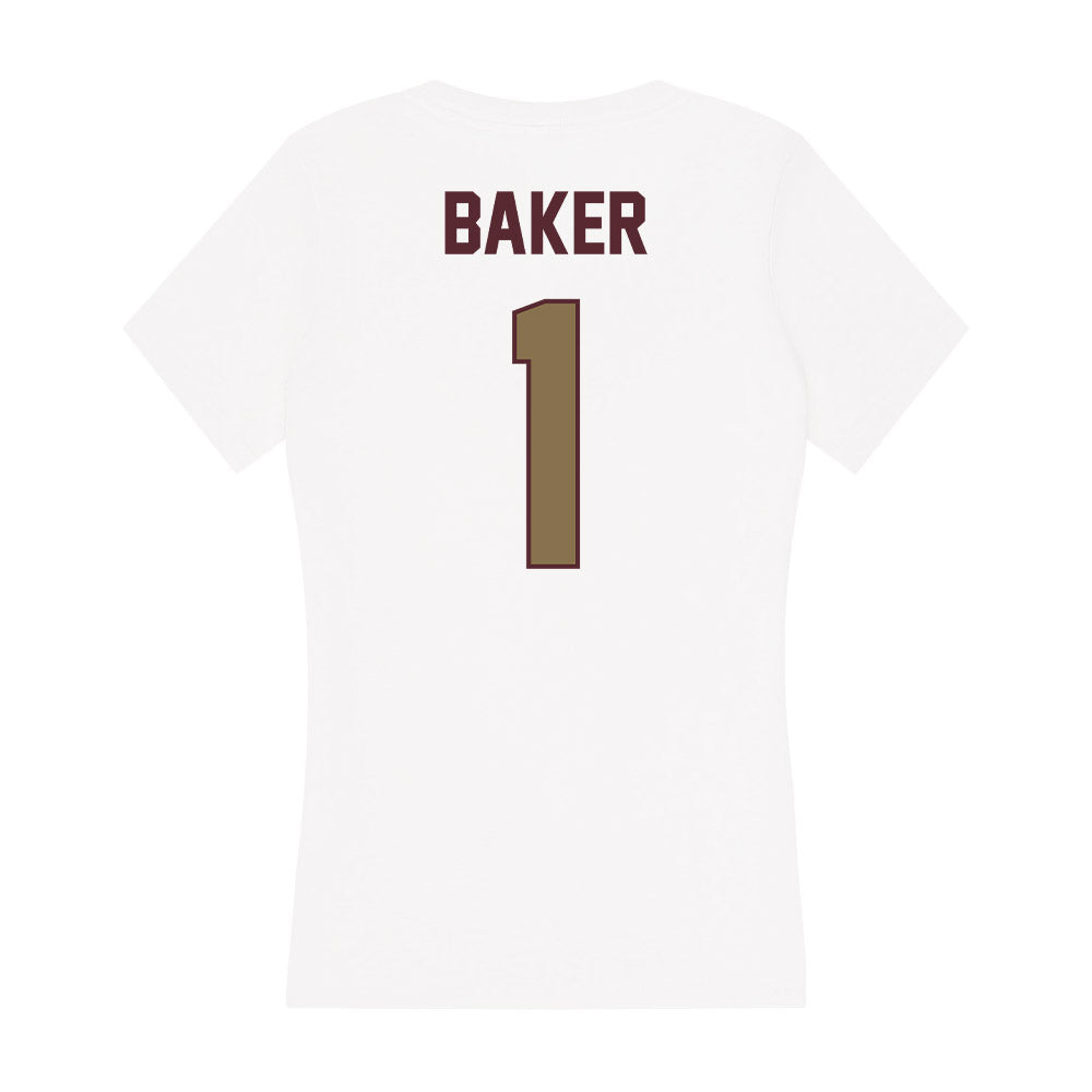 Texas State - NCAA Softball : Emilee Baker - Women's V-Neck T-Shirt-1