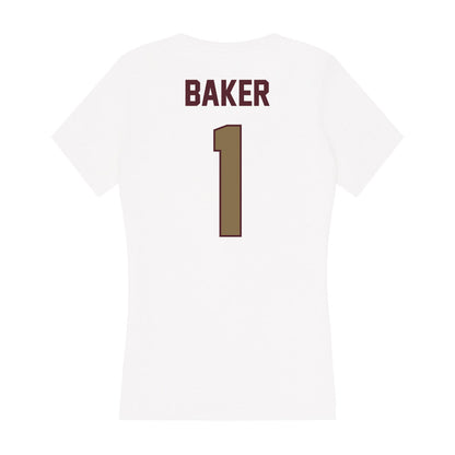 Texas State - NCAA Softball : Emilee Baker - Women's V-Neck T-Shirt-1