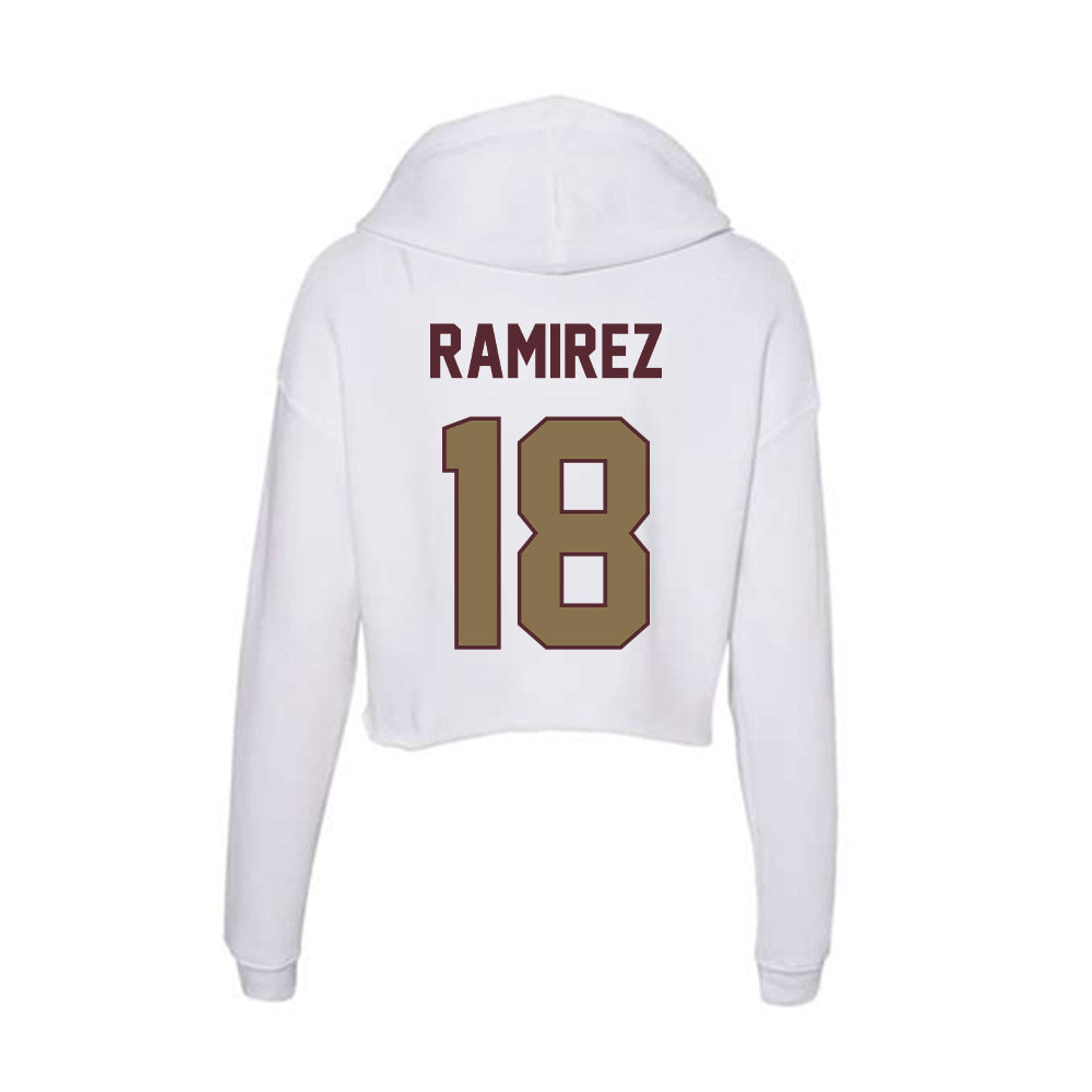 Texas State - NCAA Baseball : August Ramirez - Women's Crop Fleece Hoodie-1