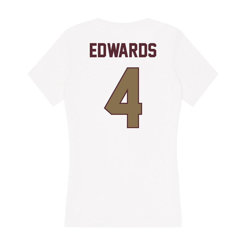 Texas State - NCAA Football : Aj Edwards - Women's V-Neck T-Shirt-1