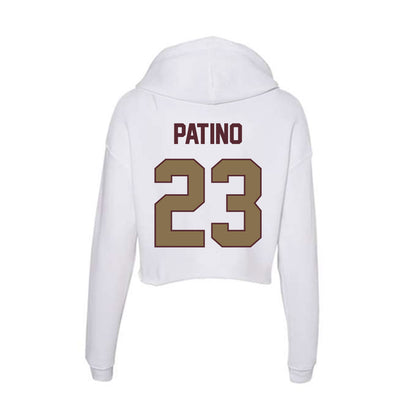 Texas State - NCAA Baseball : Alec Patino - Women's Crop Fleece Hoodie-1