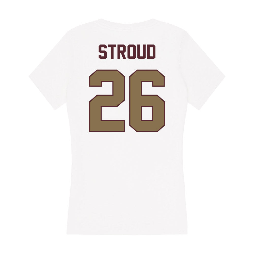 Texas State - NCAA Baseball : Jack Stroud - Women's V-Neck T-Shirt-1