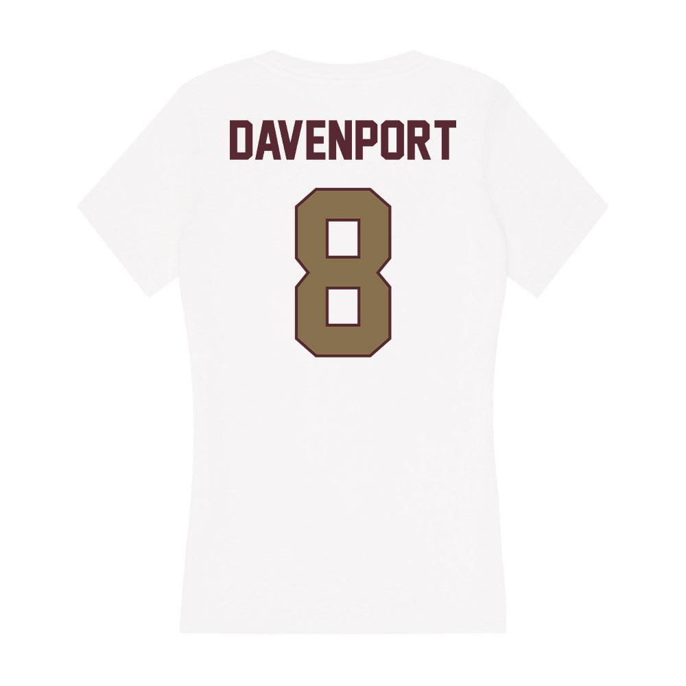 Texas State - NCAA Football : Donerio Davenport - Women's V-Neck T-Shirt-1