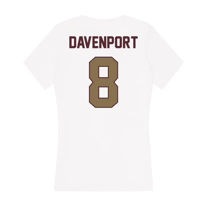 Texas State - NCAA Football : Donerio Davenport - Women's V-Neck T-Shirt-1