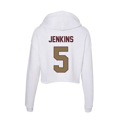 Texas State - NCAA Football : Jaylen Jenkins - Women's Crop Fleece Hoodie-1