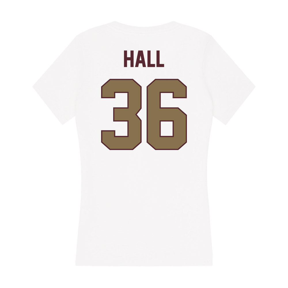 Texas State - NCAA Baseball : Sam Hall - Women's V-Neck T-Shirt-1