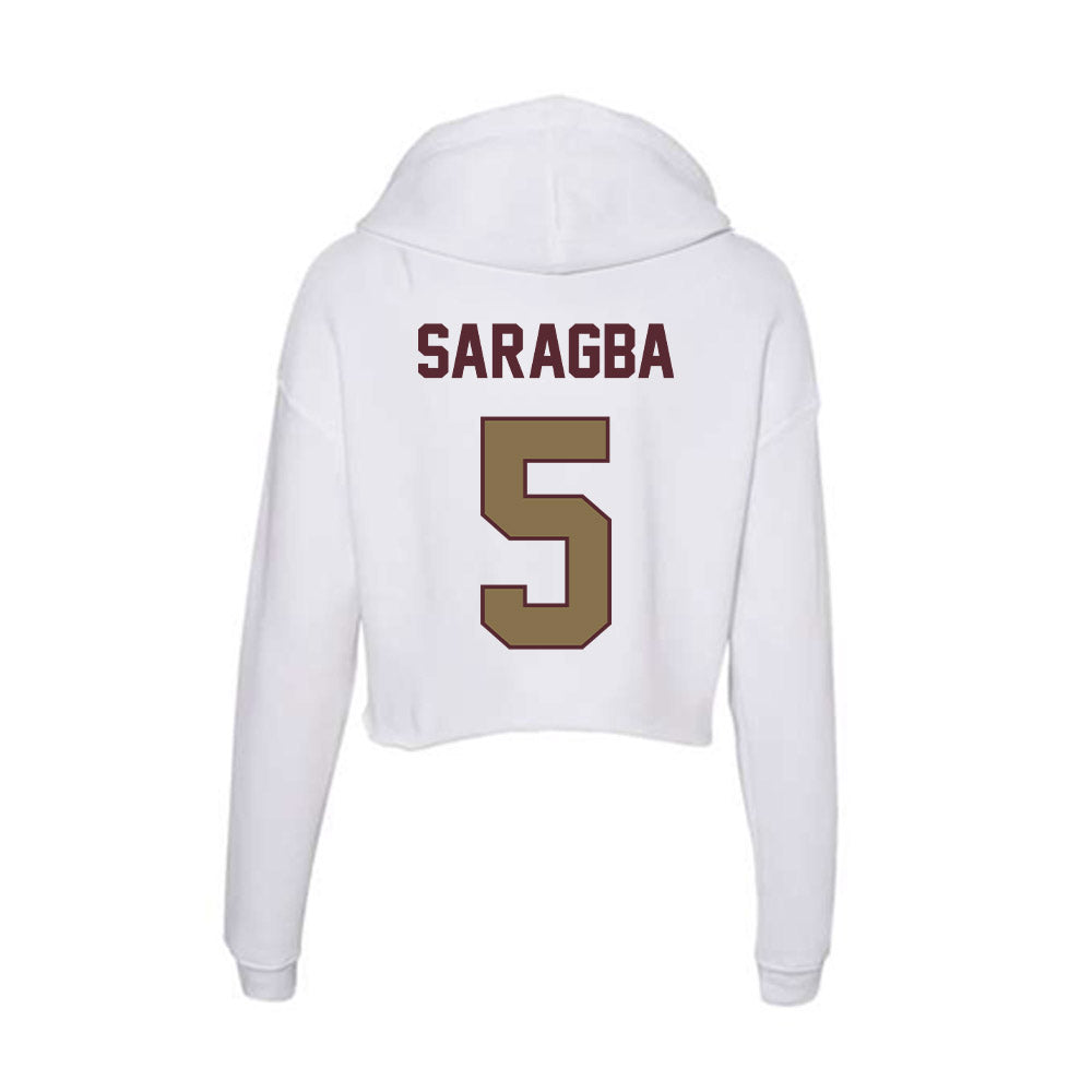 Texas State - NCAA Men's Basketball : Bessanty Saragba - Women's Crop Fleece Hoodie-1