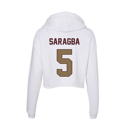 Texas State - NCAA Men's Basketball : Bessanty Saragba - Women's Crop Fleece Hoodie-1