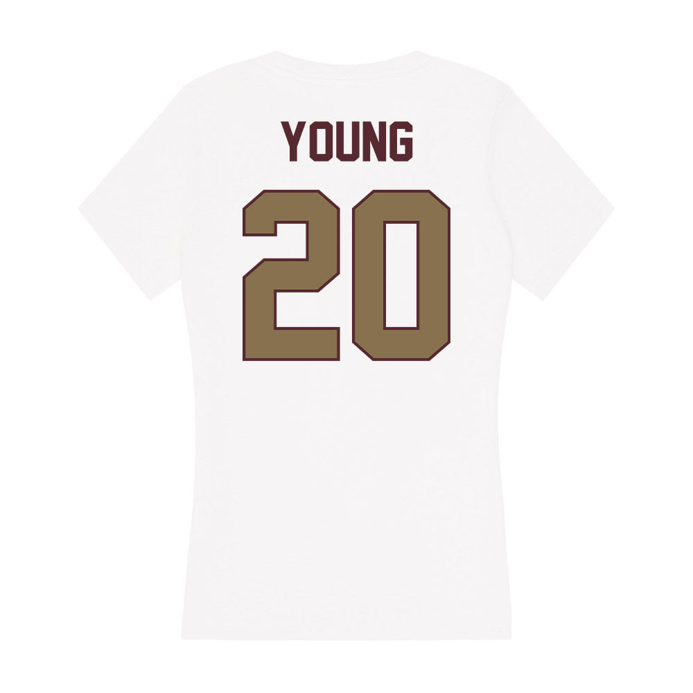 Texas State - NCAA Softball : Peyton Young - Women's V-Neck T-Shirt-1