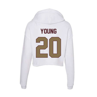 Texas State - NCAA Softball : Peyton Young - Women's Crop Fleece Hoodie-1