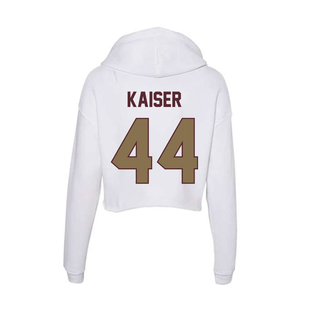 Texas State - NCAA Football : Karson Kaiser - Women's Crop Fleece Hoodie-1
