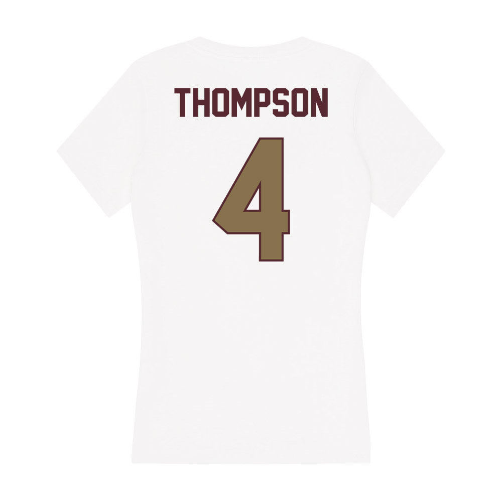 Texas State - NCAA Baseball : Cam Thompson - Women's V-Neck T-Shirt-1