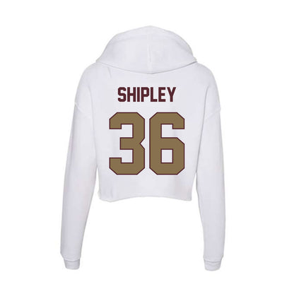 Texas State - NCAA Football : Mason Shipley - Women's Crop Fleece Hoodie-1