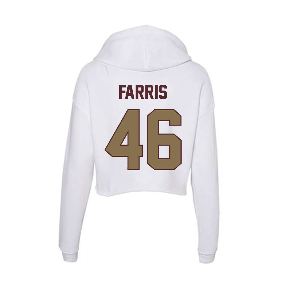 Texas State - NCAA Baseball : Ethan Farris - Women's Crop Fleece Hoodie-1