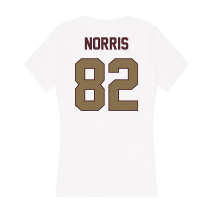 Texas State - NCAA Football : Isaac Norris - Women's V-Neck T-Shirt-1