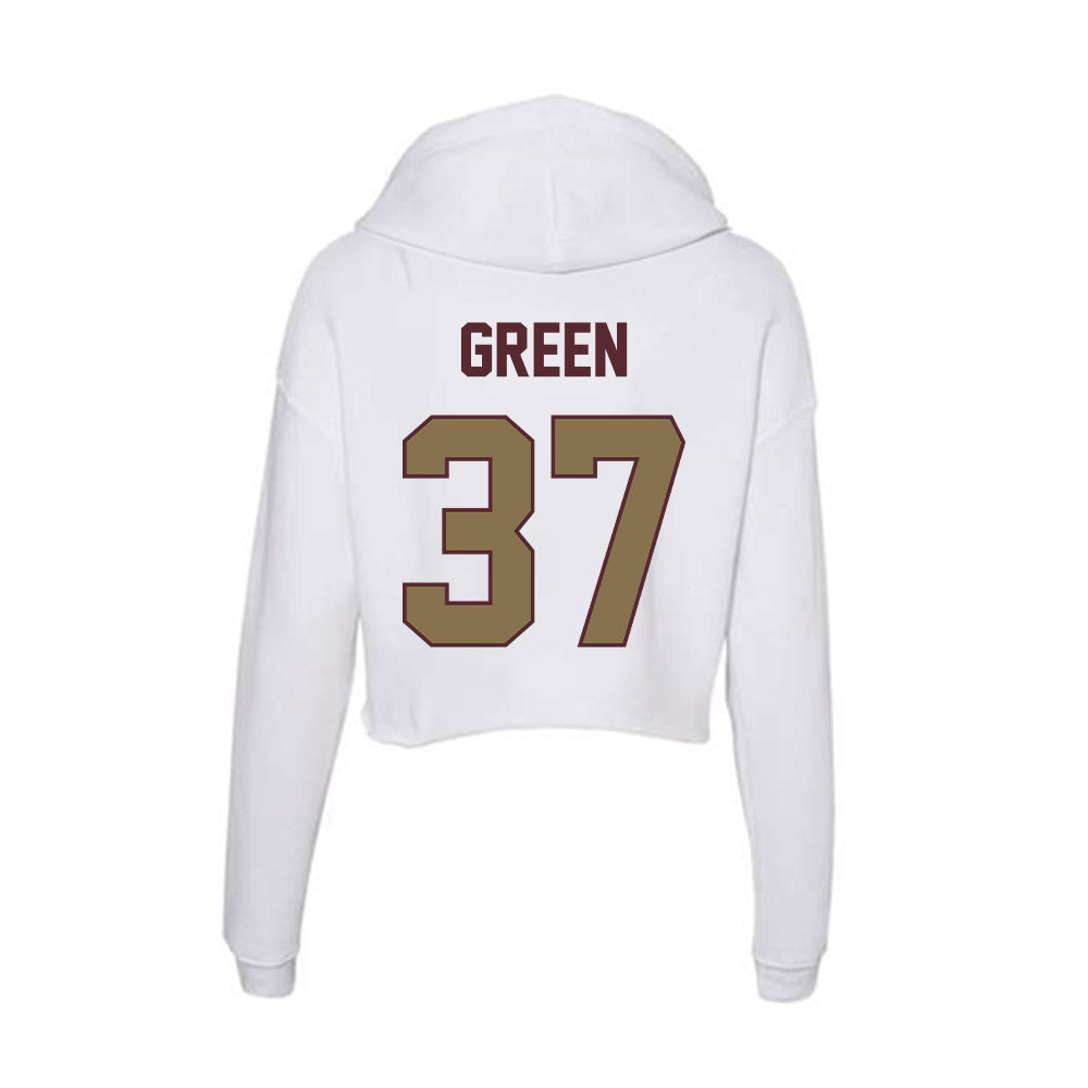 Texas State - NCAA Football : Darius Green - Women's Crop Fleece Hoodie-1