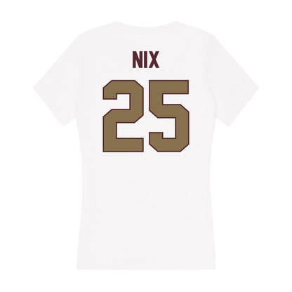 Texas State - NCAA Men's Basketball : Chris Nix - Women's V-Neck T-Shirt-1