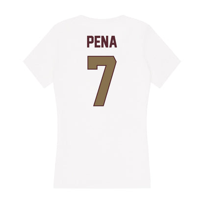 Texas State - NCAA Baseball : Daylan Pena - Women's V-Neck T-Shirt-1
