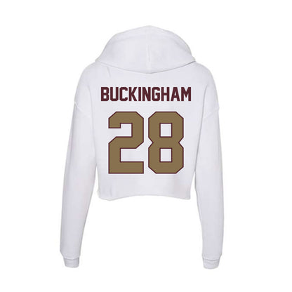 Texas State - NCAA Baseball : Dalton Buckingham - Women's Crop Fleece Hoodie-1