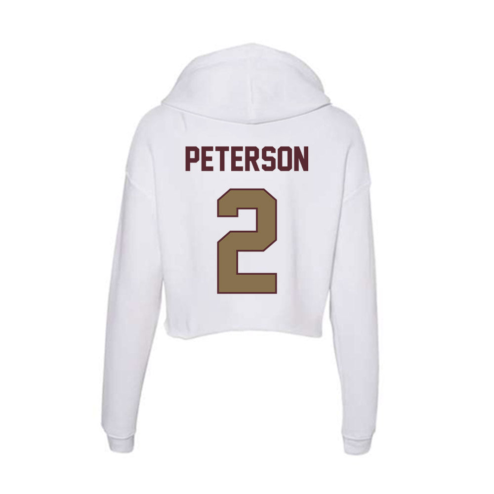 Texas State - NCAA Softball : Erin Peterson - Women's Crop Fleece Hoodie-1