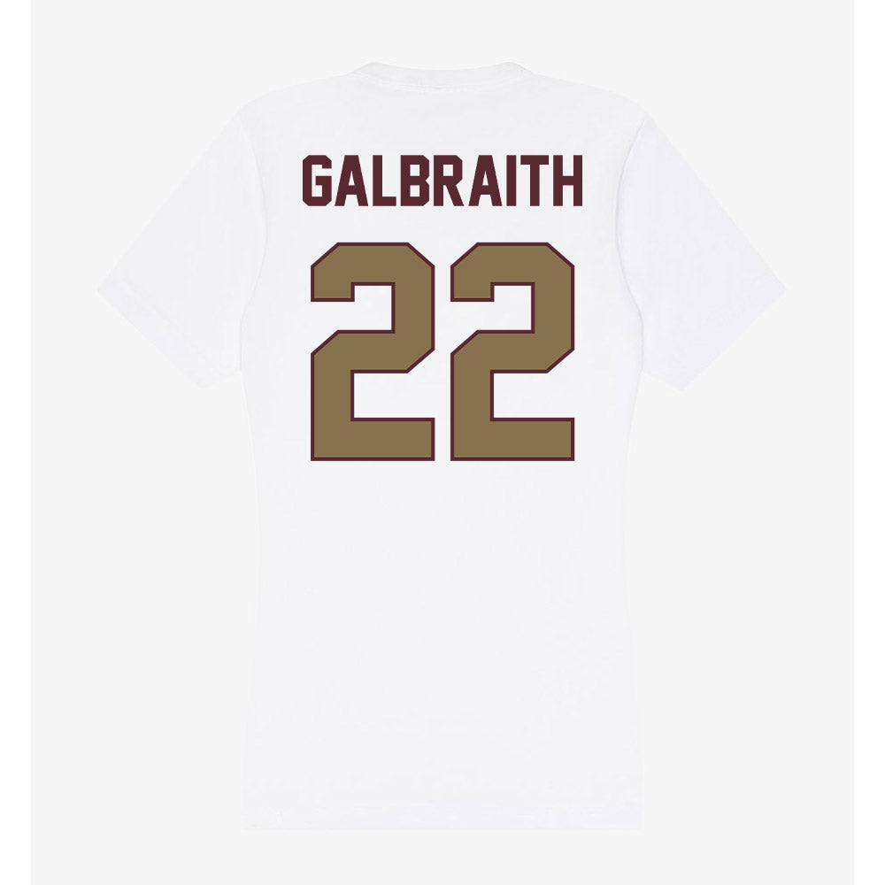 Texas State - NCAA Women's Basketball : Mia Galbraith - Women's V-Neck T-Shirt-1