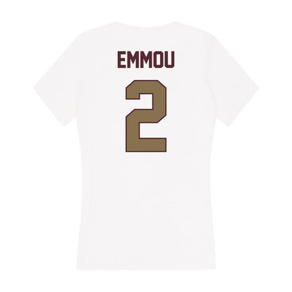 Texas State - NCAA Men's Basketball : Franck Emmou - Women's V-Neck T-Shirt-1