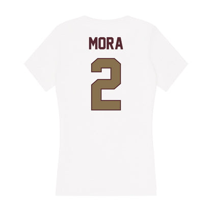 Texas State - NCAA Baseball : Chase Mora - Women's V-Neck T-Shirt-1