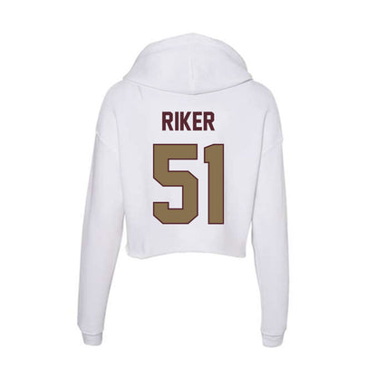 Texas State - NCAA Football : Brock Riker - Women's Crop Fleece Hoodie-1