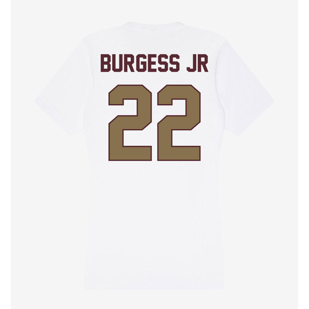 Texas State - NCAA Football : Torrance Burgess Jr - Women's V-Neck T-Shirt-1