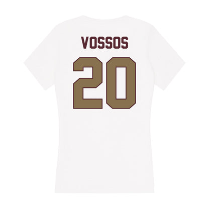 Texas State - NCAA Baseball : Justin Vossos - Women's V-Neck T-Shirt-1
