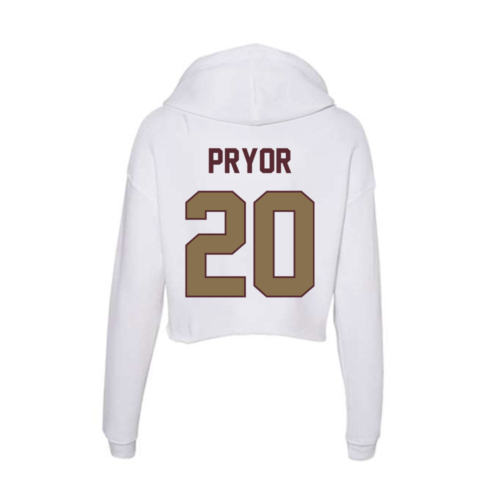 Texas State - NCAA Football : Cole Pryor - Women's Crop Fleece Hoodie-1