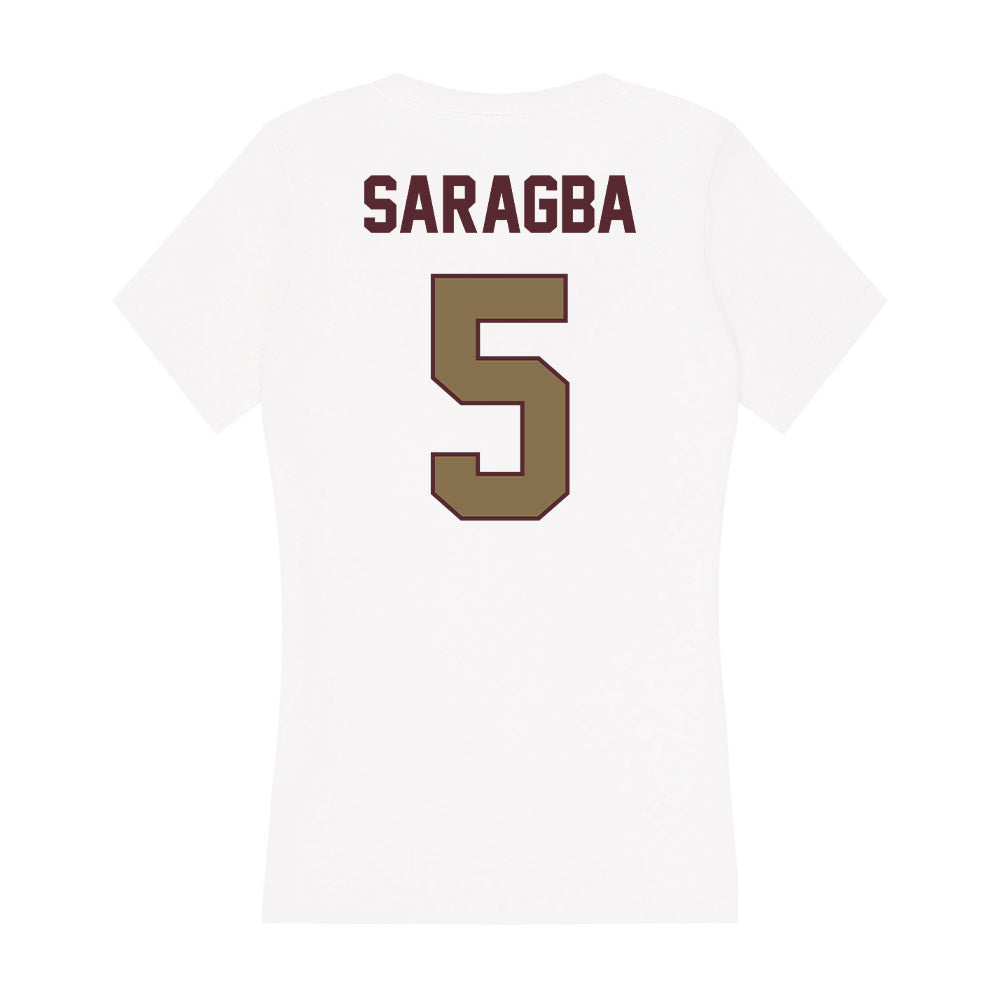 Texas State - NCAA Men's Basketball : Bessanty Saragba - Women's V-Neck T-Shirt-1