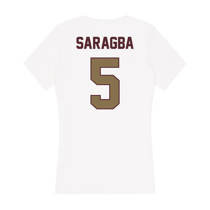 Texas State - NCAA Men's Basketball : Bessanty Saragba - Women's V-Neck T-Shirt-1