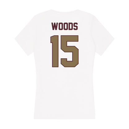 Texas State - NCAA Women's Volleyball : Megan Woods - Women's V-Neck T-Shirt-1