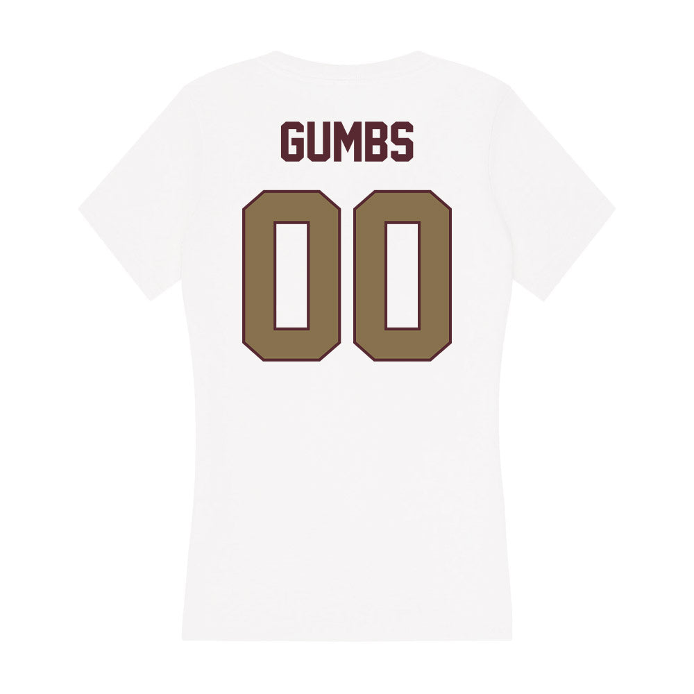 Texas State - NCAA Men's Basketball : Kaden Gumbs - Women's V-Neck T-Shirt-1