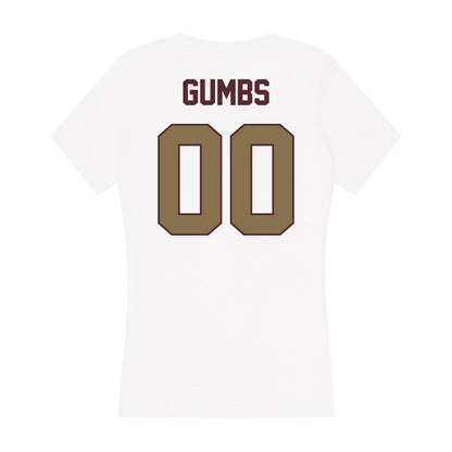 Texas State - NCAA Men's Basketball : Kaden Gumbs - Women's V-Neck T-Shirt-1