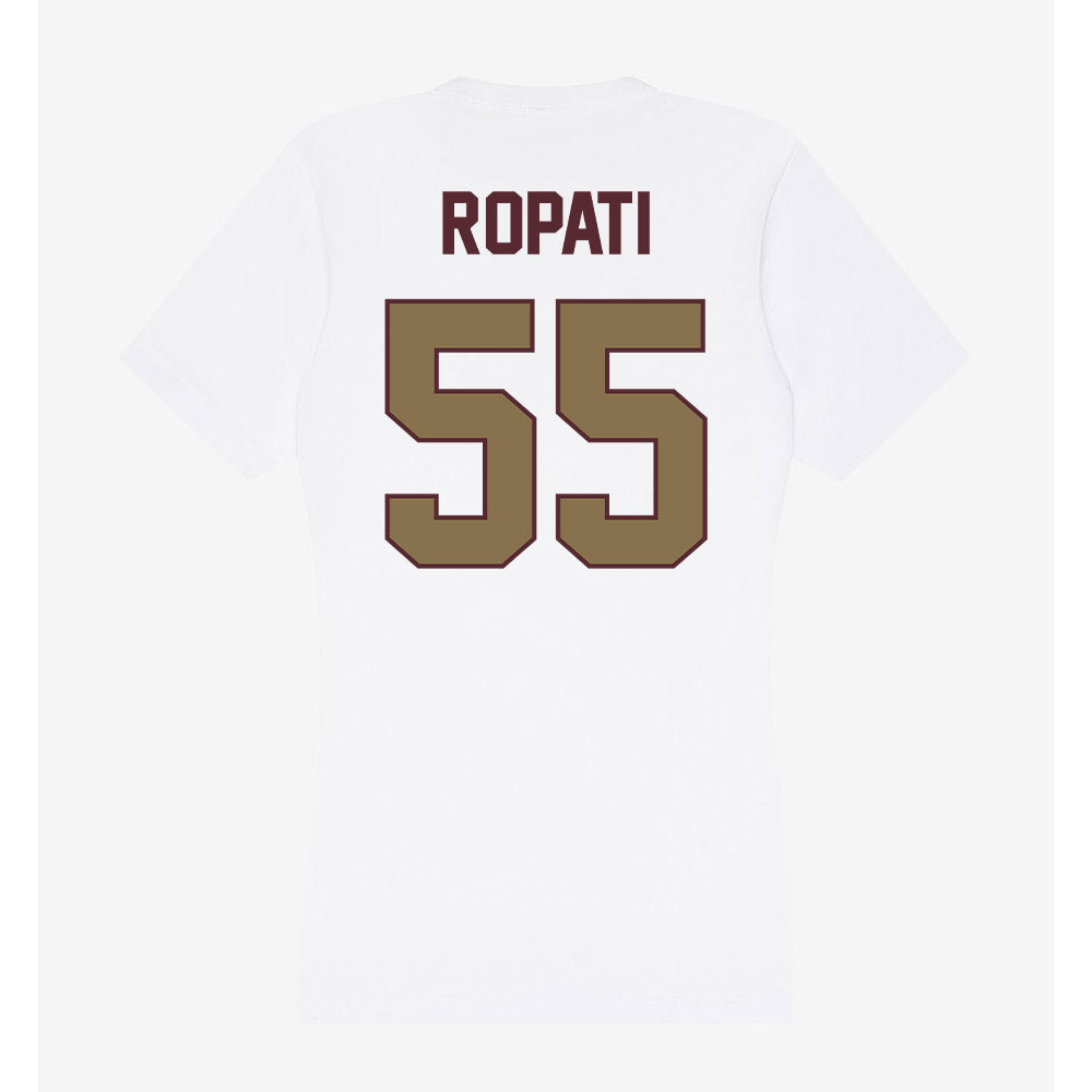 Texas State - NCAA Football : Etueni Ropati - Women's V-Neck T-Shirt-1