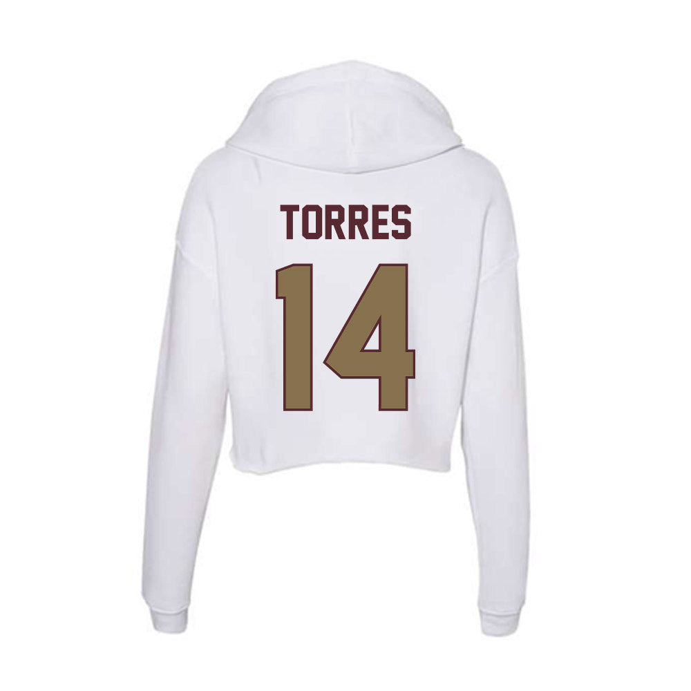  - NCAA Women's Volleyball : Ryann Torres - Women's Crop Fleece Hoodie-1