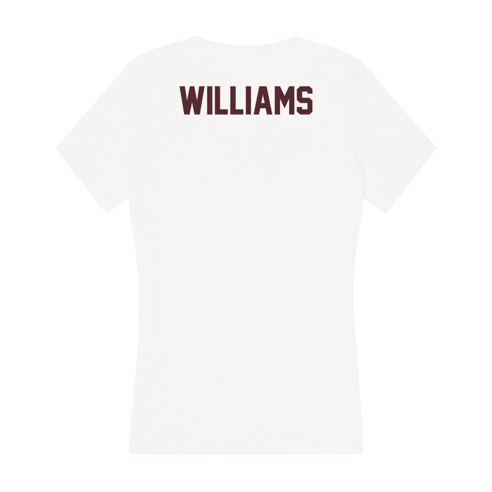 Texas State - NCAA Women's Track & Field : Stephanie Williams - Women's V-Neck T-Shirt-1